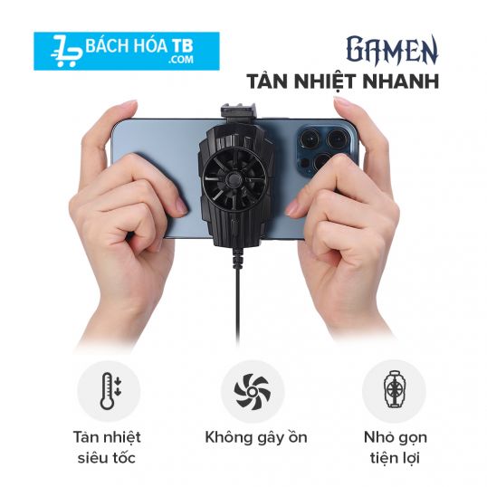 Quạt Tản Nhiệt Điện Thoại Gamen GMR01 Tản Nhiệt Siêu Tốc Không Gây Ồn Nhỏ Gọn Tiện Lợi