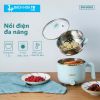 Nồi lẩu điện đa năng SAMONO SW-DG01 dung tích 1.2L có xửng hấp nấu lẩu hấp rau nấu chè tùy thích