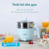 Nồi lẩu điện đa năng SAMONO SW-DG01 dung tích 1.2L có xửng hấp nấu lẩu hấp rau nấu chè tùy thích