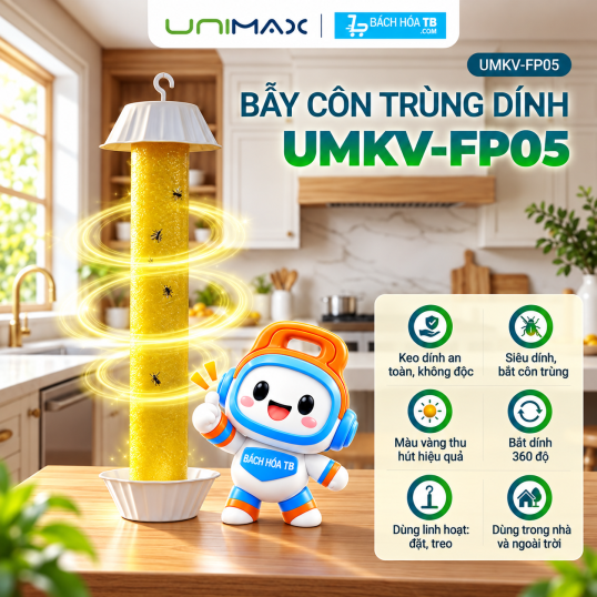 Ống d&iacute;nh bẫy ruồi muỗi 5 ống/hộp Unimax UMKV-FP05