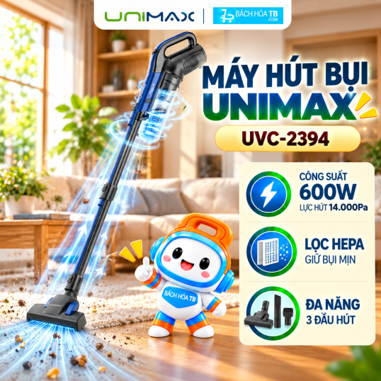 M&aacute;y h&uacute;t bụi cầm tay 2 trong 1 Unimax UVC-2394