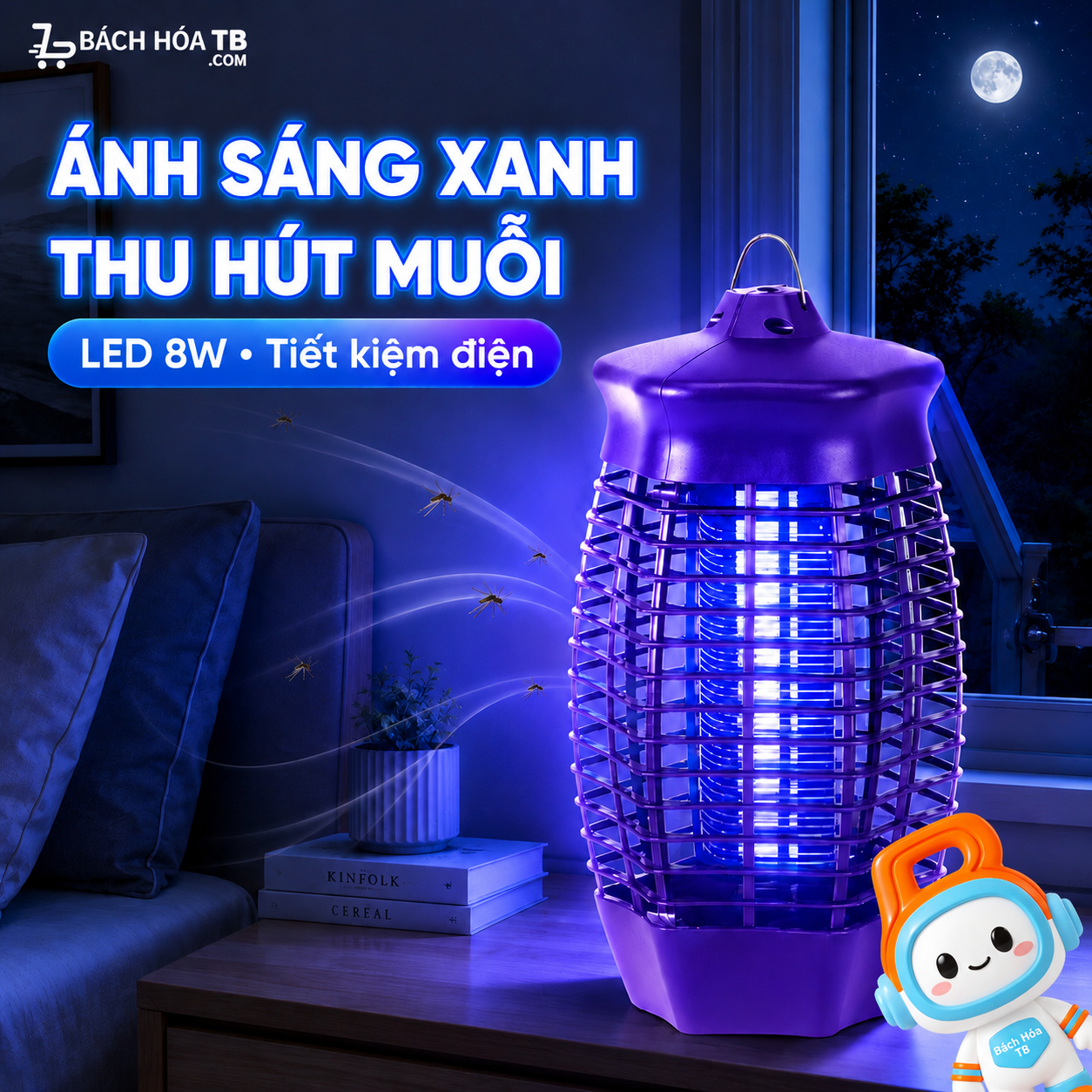 Đ&egrave;n bắt muỗi Unimax UMBV-8WL/3WL_Hiệu năng mạnh