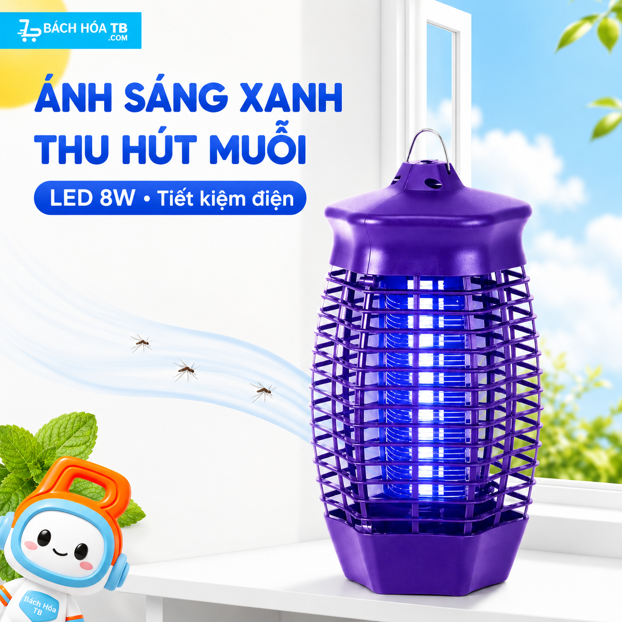 Đ&egrave;n bắt muỗi Unimax UMBV-8WL/3WL_C&ocirc;ng suất 8W